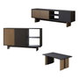 Hanah Home Ravello Juego de muebles para sala de estar - Roble cálido y antracita